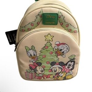 Loungefly Cream Disney Holiday Backpack